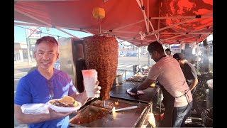 Bong General eating Street Food in Long Beach.    អាហារតាមផ្លូវ នៅ Long Beach California