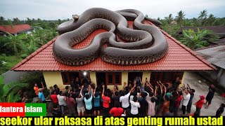 STARTLING !!! An ustad's son became a giant snake on top of the roof of the house