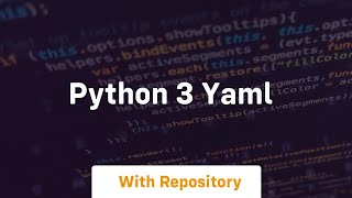 python 3 yaml