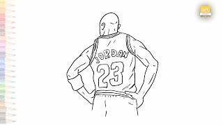Jordan drawings |Basketball player drawing videos | How to draw Michael Jordan step by step