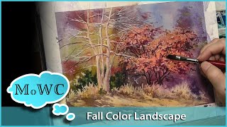 Fall Color Relaxation Speed Painting (Time Lapse)