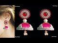 silk thread earrings making // silk thread jewellery making tutorial // at home jhumkas making