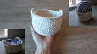 Cestinha de crochê para guardar porta copo #crochet #crocheting #crochê