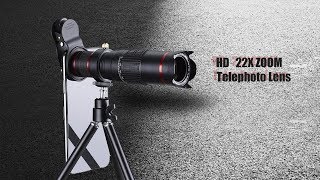 22x Mobile Phone Camera Zoom 4K HD Optical Telescope Telephoto Lens For Samsung iphone Huawei Xiaomi