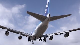 【HD】仙台空港 ANA 全日本空輸 心の翼プロジェクト ボーイング 747-400(D) 卒業フライト ジャンボ機の離着陸