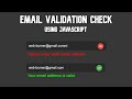 Email Validation Check Using Javascript || WEB BURNER