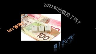 2022年的税你报了吗？退了多少米？/加拿大报税/2022年报税/DIY报税/退税