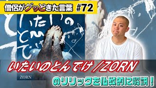 いたいのとんでけ / ZORN を仏教的に解説！【僧侶がグッときた言葉#72】