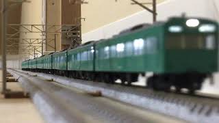 [Nゲ－ジ] TOMIX 国鉄103系常磐線快速エメラルドグリーン。：屋根裏ライン [N-Scale] Japanese train models