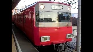 名鉄6500系鉄仮面+6800系金魚鉢急行豊川稲荷ゆき栄生駅発車