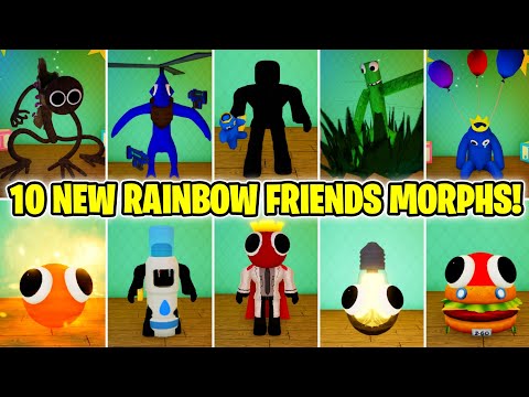 How to get ALL 10 NEW RAINBOW FRIENDS MORPHS in Rainbow Friends Morphs (ROBLOX) [NEW UPDATE!]