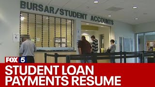 Student loan payments to resume