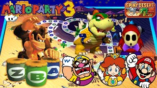 Mario Party 3 - Donkey Kong vs Wario vs Daisy vs Mario - Spiny Desert