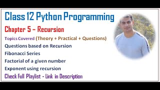Recursion | Class 12 Computer Science with Python (Video 31)