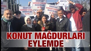 Konut mağdurları eylemde