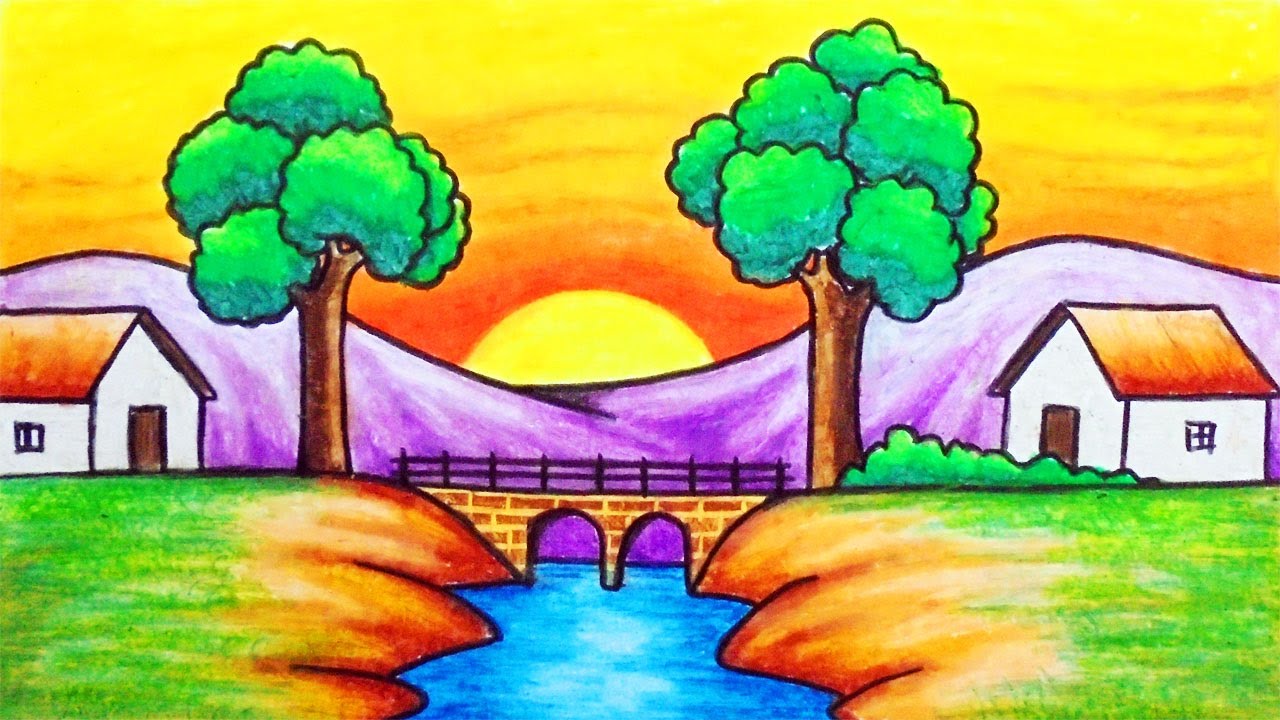 Beautiful Scenery Images Drawing Infoupdate Org