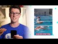 swimmer reacts james gibson swimming drills