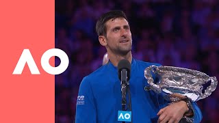 Novak Djokovic championship-winning speech (Final) | Australian Open 2019