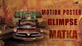 Varun Tej's MATKA Movie Motion Poster | #VarunTej | Meenakshi | GV Prakash | Karuna Kumar | #VT14 |
