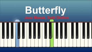 Butterfly - Jass Manak, Satti Dhillon - Piano tutorial