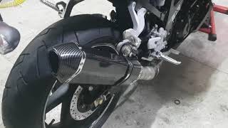 03 코멧 GT650 짭크라(롱)머플러 AKRAPOVIC MUFFLER EXHAUST SOUND