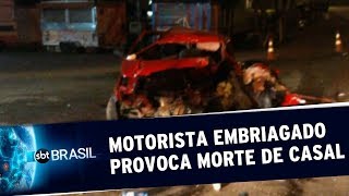 Motorista embriagado provoca morte de casal em Porto Alegre | SBT Brasil (10/08/19)