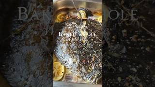 Baked whole turbot plaice with white vine recipe #short #shortsvideo