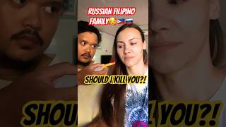 🇵🇭Russian Wifey angry.. #filipino #filipinofood #humor #funny #philippines #husbandwife #fyp