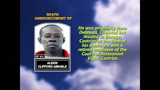 Alexis Clifford Aimable ~ Short Obituary