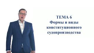 Конституционный судебный процесс. Тема 6