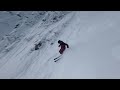 dropping into the big couloir march 2024