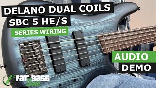 Delano SBC HE/S (Series Wiring) Dual Coil Soapbar Bass Pickups Demo