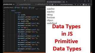 Data Type in JavaScript | JavaScript Primitive Datatypes | JavaScript Tutorial in Hindi part 13