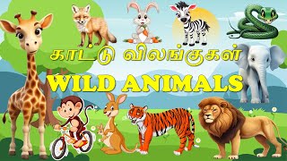 காட்டு விலங்குகள் ANIMALS IN TAMIL/ ENGLISH (100% INTERESTING LEARNING)