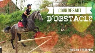 Cour de saut d'obstacle sans direction / jeune chevaux (Gopro)