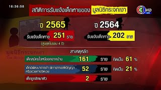 มูลนิธิกระจกเงา เปิดสถิติเด็กหายปี 65 ยอดพุ่ง 251 ราย สูงสุดในรอบ 4 ปี