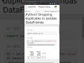 Python! Dropping duplicates in pandas DataFrames