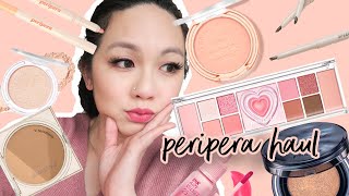 peripera makeup haul|try on\u0026mini reviews