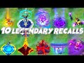 MLBB All 10 Legendary Skin Recall Effects