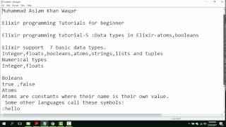 Elixir Programming Tutorials for absolute beginners:tutorial 5- Data types in elixir-Atoms, Booleans