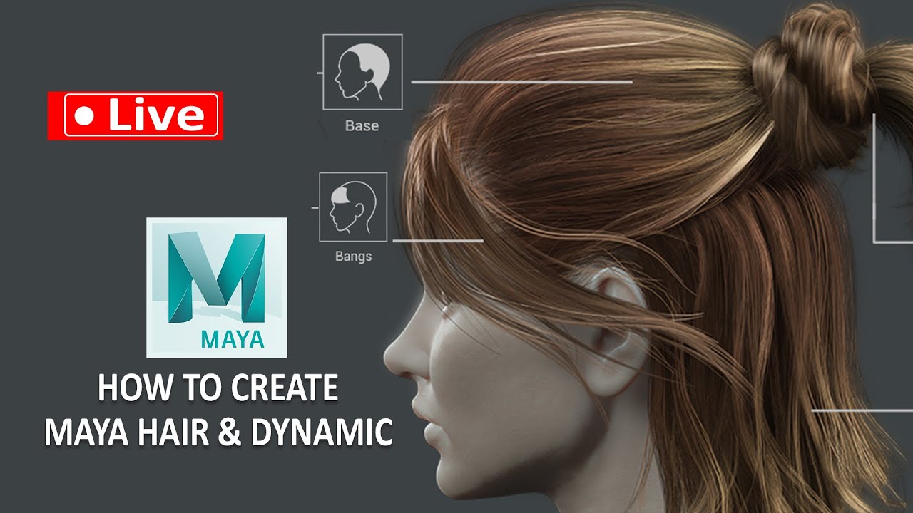 How To Create Maya Hair And Dynamic Simulation Youtube