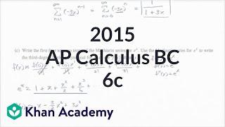 2015 AP Calculus BC 6c | AP Calculus BC solved exams | AP Calculus BC | Khan Academy
