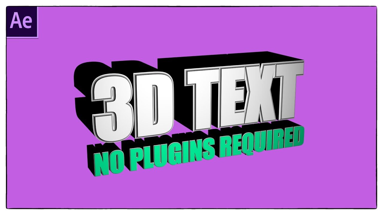 How To Create 3d Text Effect | No Plugins | After Effects Beginners ...