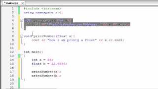 Buckys C++ Programming Tutorials - 30 - Function Overloading