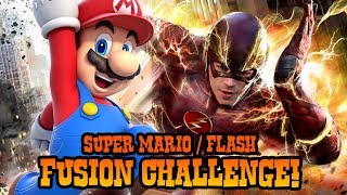 How to Draw Super Mario + The Flash Fusion | ART CHALLENGE