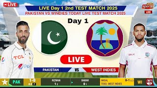 🔴 Live : Pakistan vs West Indies 2nd Test Day 1 Watch 2025 | Pak vs Wi Day 1 Today Score Commentary