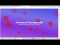 Animated Background with Pure CSS and Html | No JavaScript no Jquery