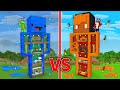 JJ's LAVA Statue vs Mikey's WATER Statue Survive Battle in Minecraft - Maizen