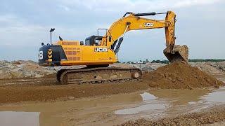 JCB 380 LC Excavator Damage Road leveling || New Water project Dumping Area