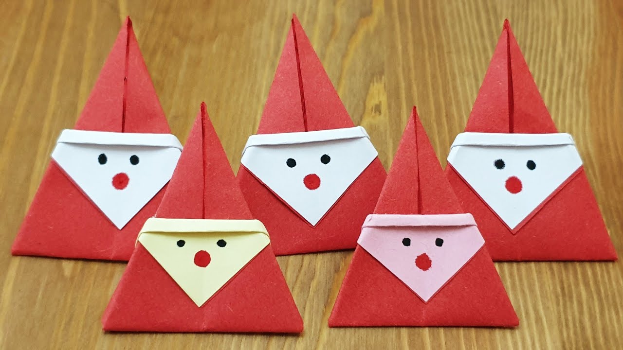 Simple Origami Santa Claus Easy Origami Tutorial